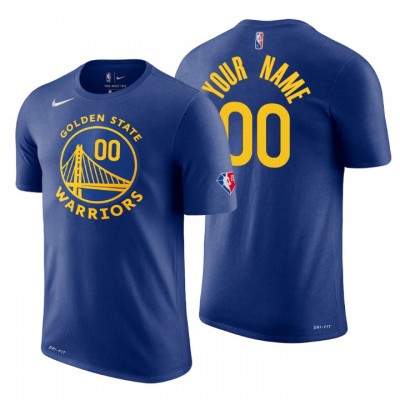Golden State Warriors Custom Royal Men's Nike 2021 22 NBA 75th Anniversary Diamond T Shirt